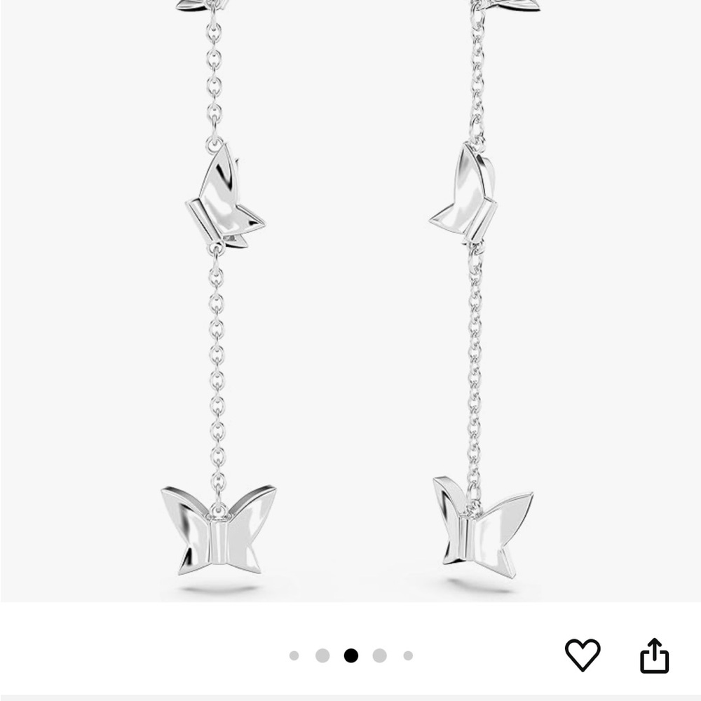 Swarovski Silver Lilia Butterfly Drop Earrings